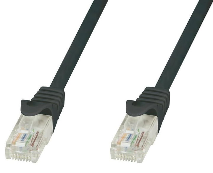 CCA Cat 5 E black patch network cable UTP 3 m - Techly Professional ICOC CCA 5 U- 030 -BKT