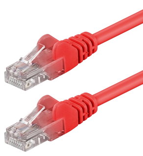 Cavo di rete Patch Cat5E Rosso U/UTP 3m - Goobay ICOC CCA5U-030-REG