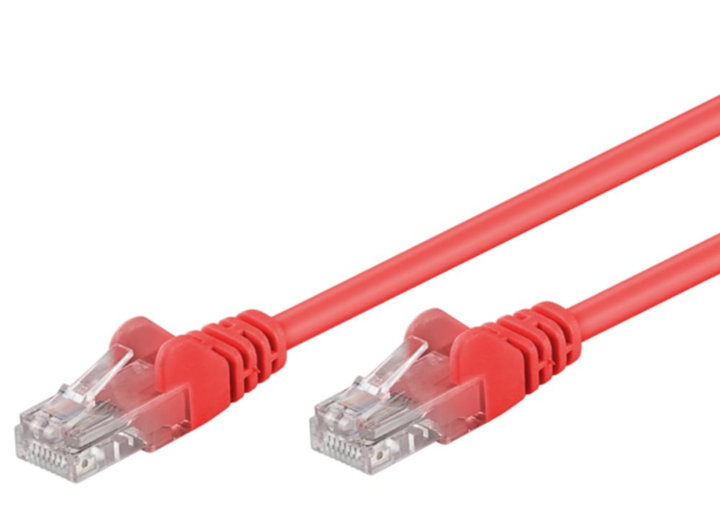 Cavo di rete Patch Cat5E Rosso U/UTP 3m - Goobay ICOC CCA5U-030-REG