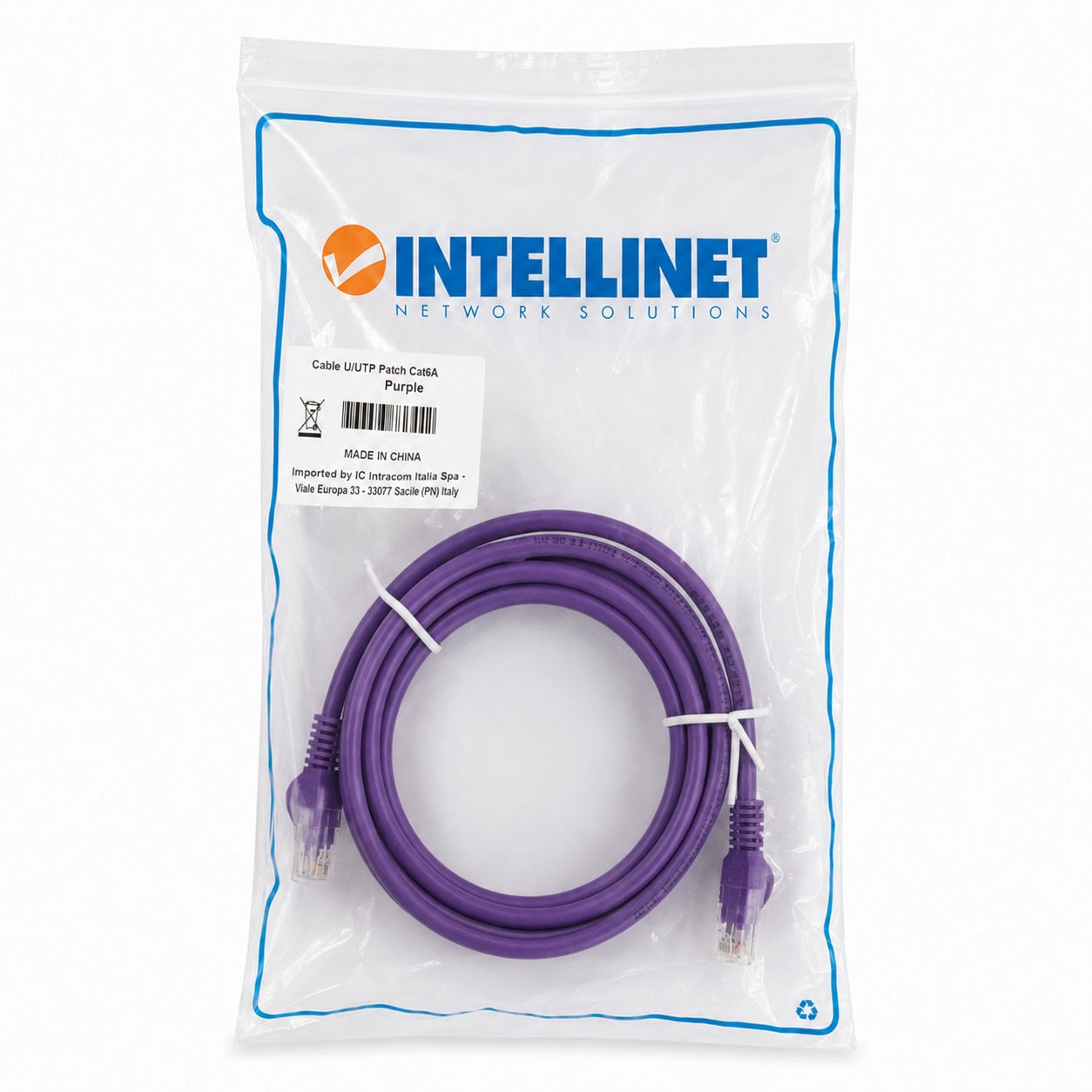 Cavo di rete Patch CCA Cat5e Viola UTP 3m - Intellinet ICOC CCA5U-030-VL