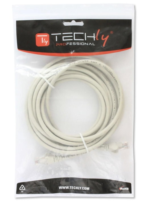 CCA Cat 5 E white patch network cable UTP 3 m - Techly Professional ICOC CCA 5 U- 030 -WHT