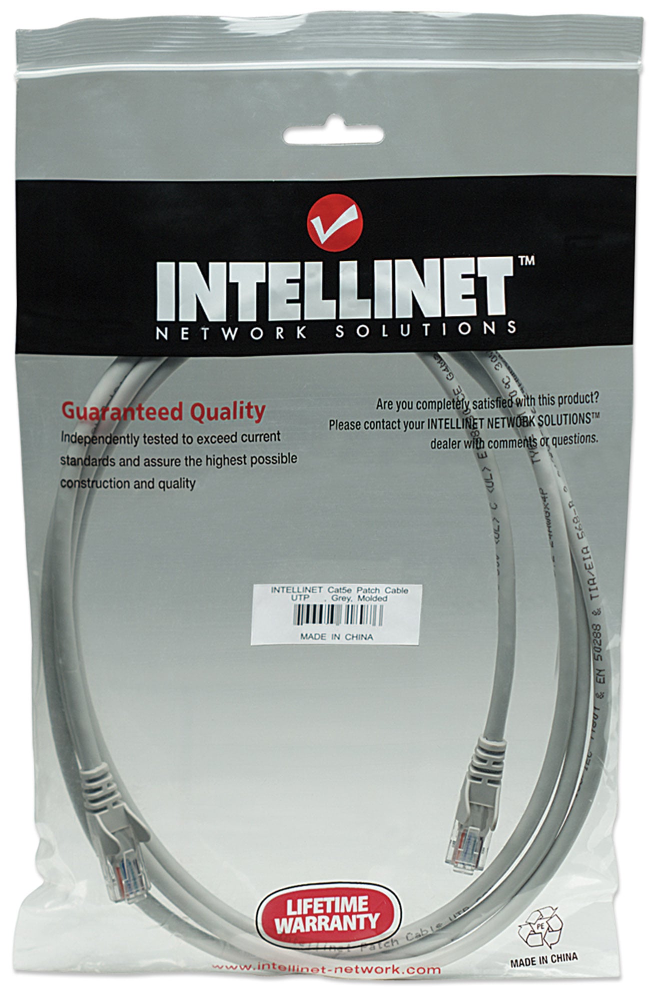 Cavo di rete Patch CCA Cat5e Grigio UTP 3m - Intellinet ICOC CCA5U-030