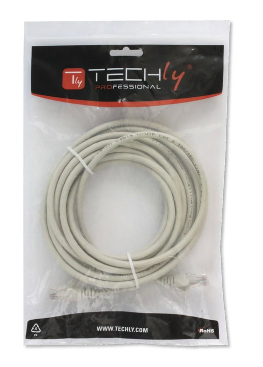 CCA Cat 5 AND grey network cable patch UTP 5 m - Techly Professional ICOC CCA 5 U- 050 T