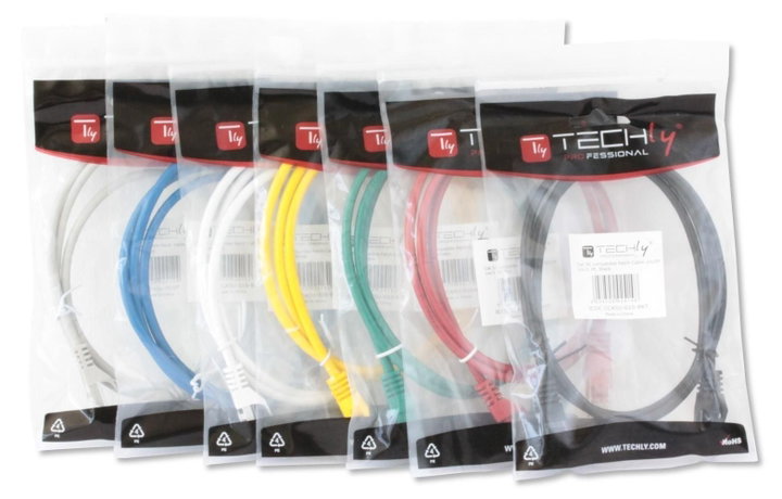 CCA Cat 5 AND grey network cable patch UTP 5 m - Techly Professional ICOC CCA 5 U- 050 T