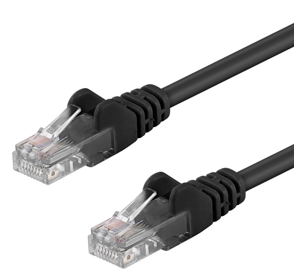 Cable patch CCA Cat 5 and Black UTP 10 m - Goobay ICOC CCA 5 U- 100 -BKG
