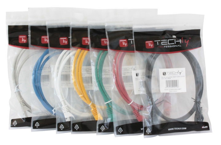 Cavo di rete Patch CCA Cat5E Giallo UTP 10m - Techly Professional ICOC CCA5U-100-YET