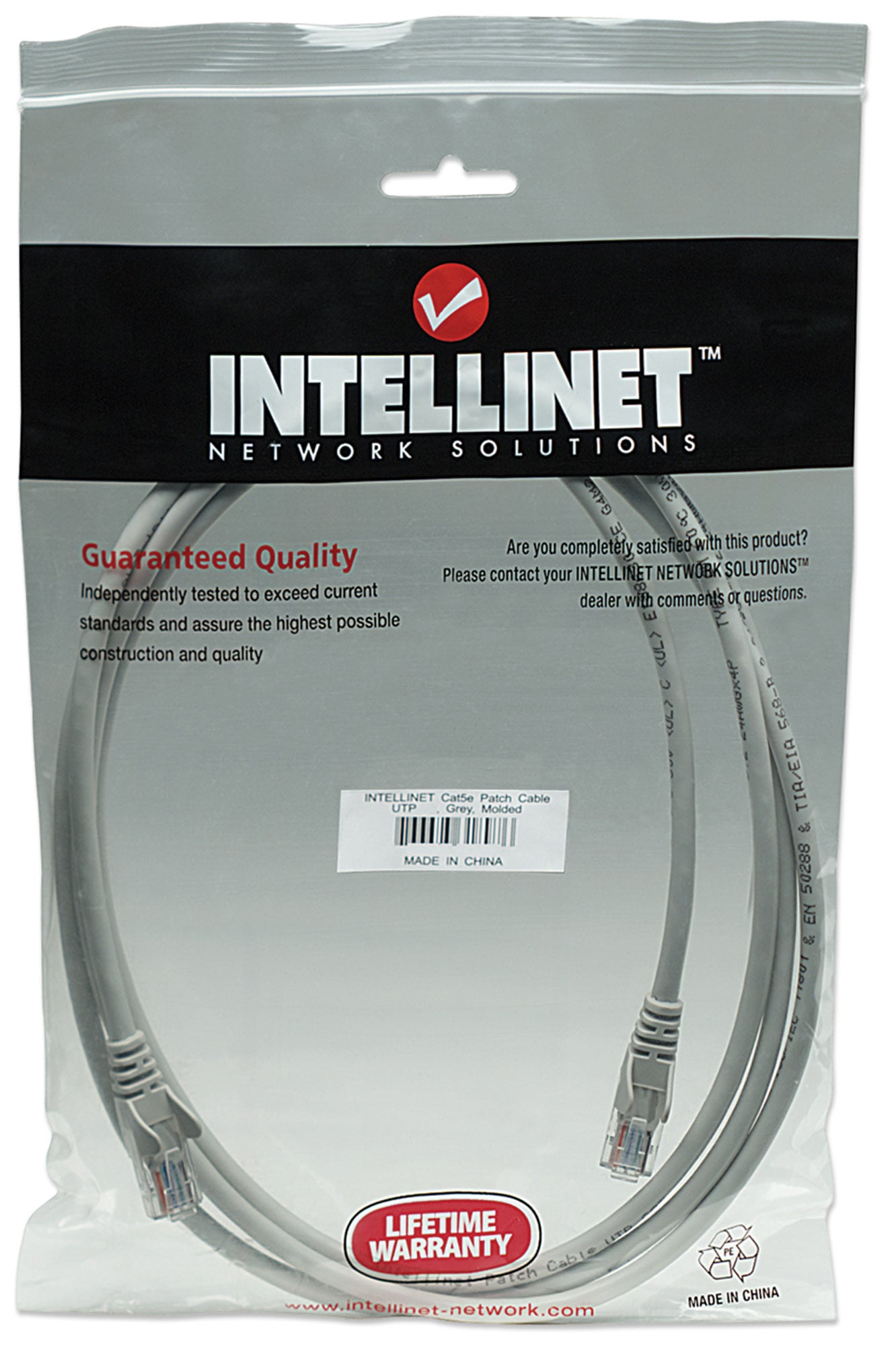 Cavo di rete Patch CCA Cat5e Grigio UTP 50m - Intellinet ICOC CCA5U-500
