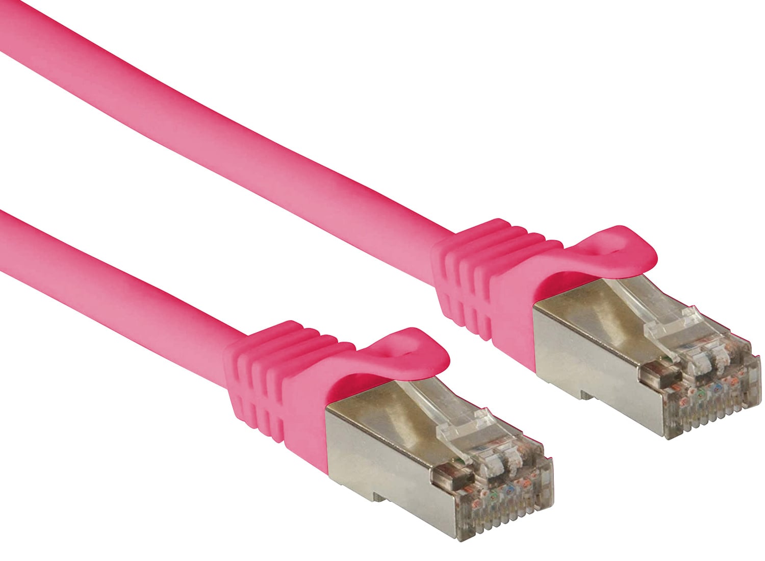 Cavo di rete Patch in CCA Schermato Cat6 Rosa F/UTP 1m Bulk - Techly Professional ICOC CCA6F-010-PK