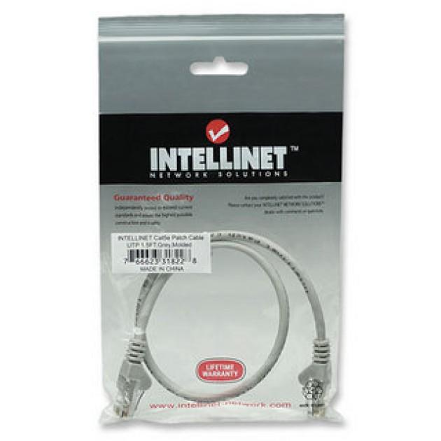 Cavo di rete Patch in CCA Cat6 Grigio UTP 0,5m - Intellinet ICOC CCA6U-005