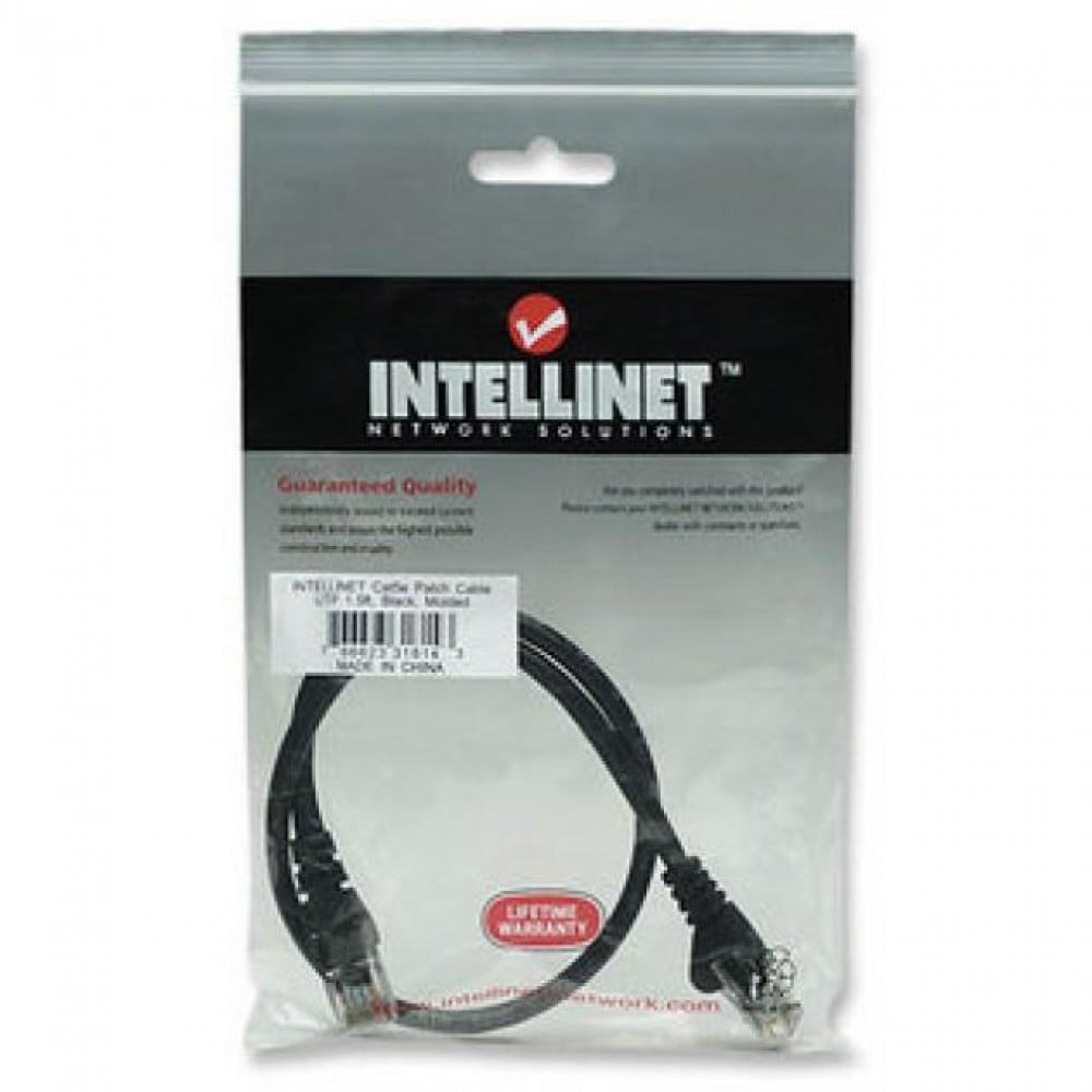 Cavo di rete Patch CCA Cat6 Nero UTP 1,5m - Intellinet ICOC CCA6U-015-BK