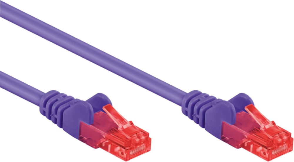 Cavo di rete Patch CCA Cat6 U/UTP Viola 2m - Goobay ICOC CCA6U-020-VLG