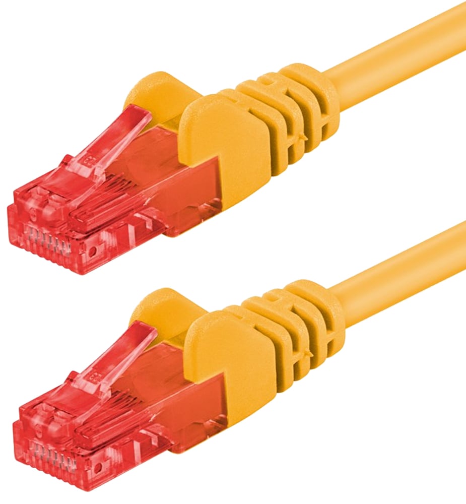 Cavo Rete Patch CCA Cat6 U/UTP Giallo 2m - Goobay ICOC CCA6U-020-YEG
