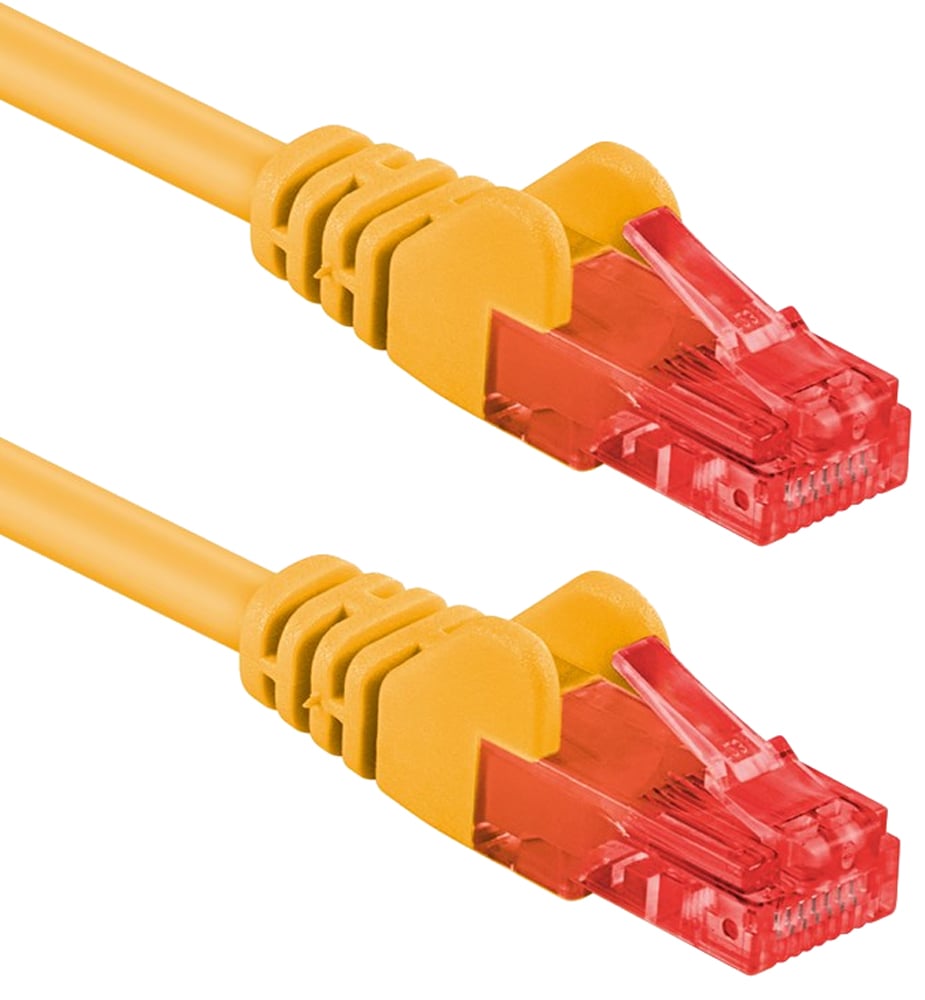 Cavo Rete Patch CCA Cat6 U/UTP Giallo 2m - Goobay ICOC CCA6U-020-YEG