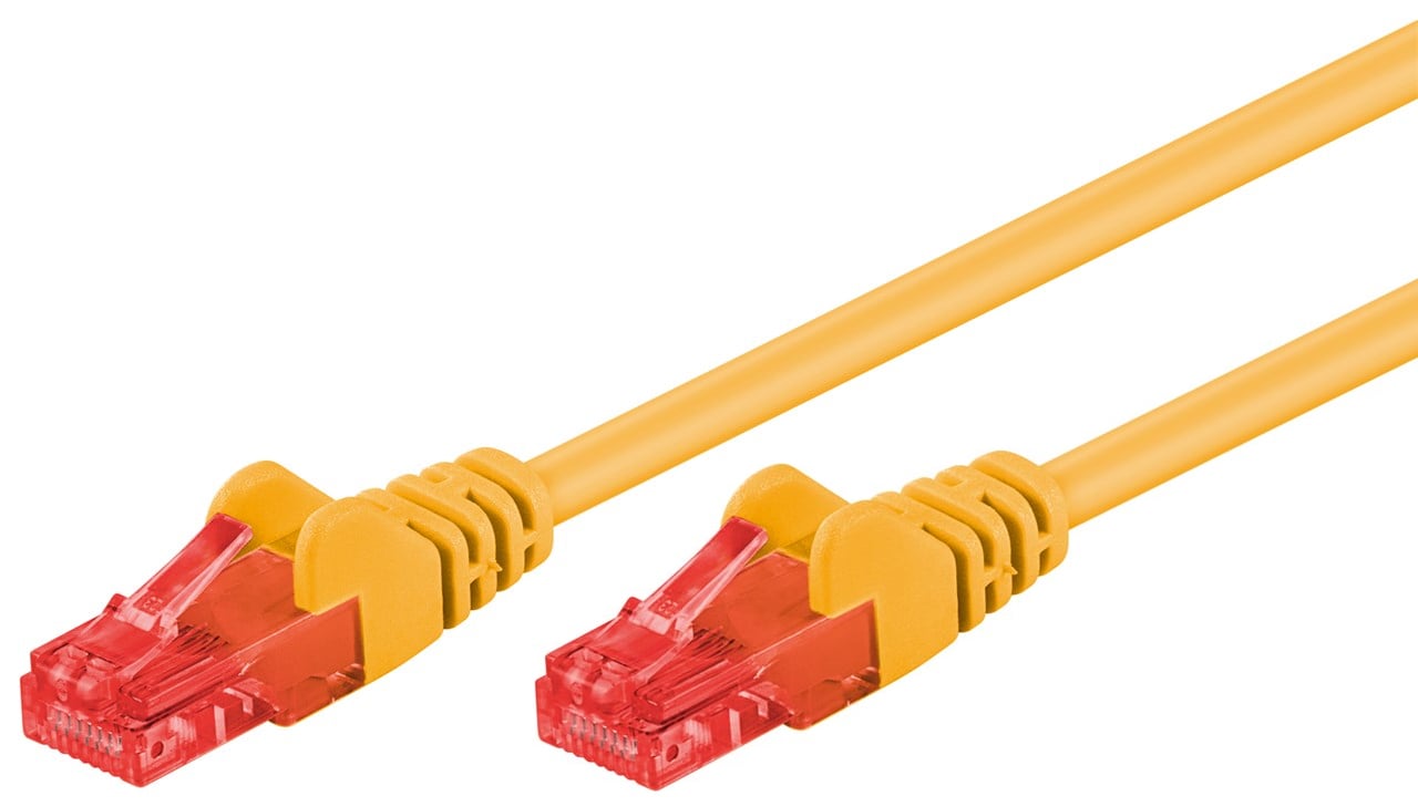 Cavo Rete Patch CCA Cat6 U/UTP Giallo 2m - Goobay ICOC CCA6U-020-YEG