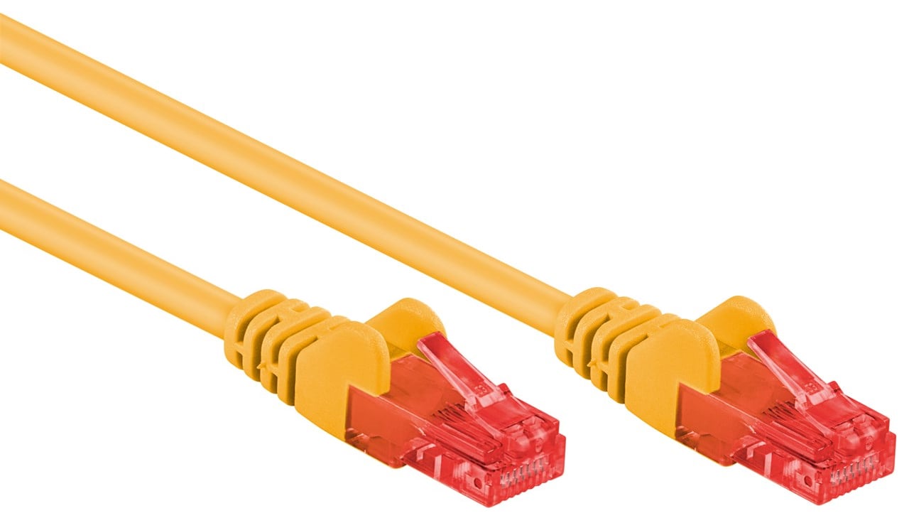Cavo Rete Patch CCA Cat6 U/UTP Giallo 2m - Goobay ICOC CCA6U-020-YEG