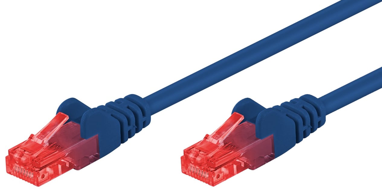 Patch Network Cable CCA Cat 6 UTP Blue 10 m - Goobay ICOC CCA 6 U- 100 -BLG