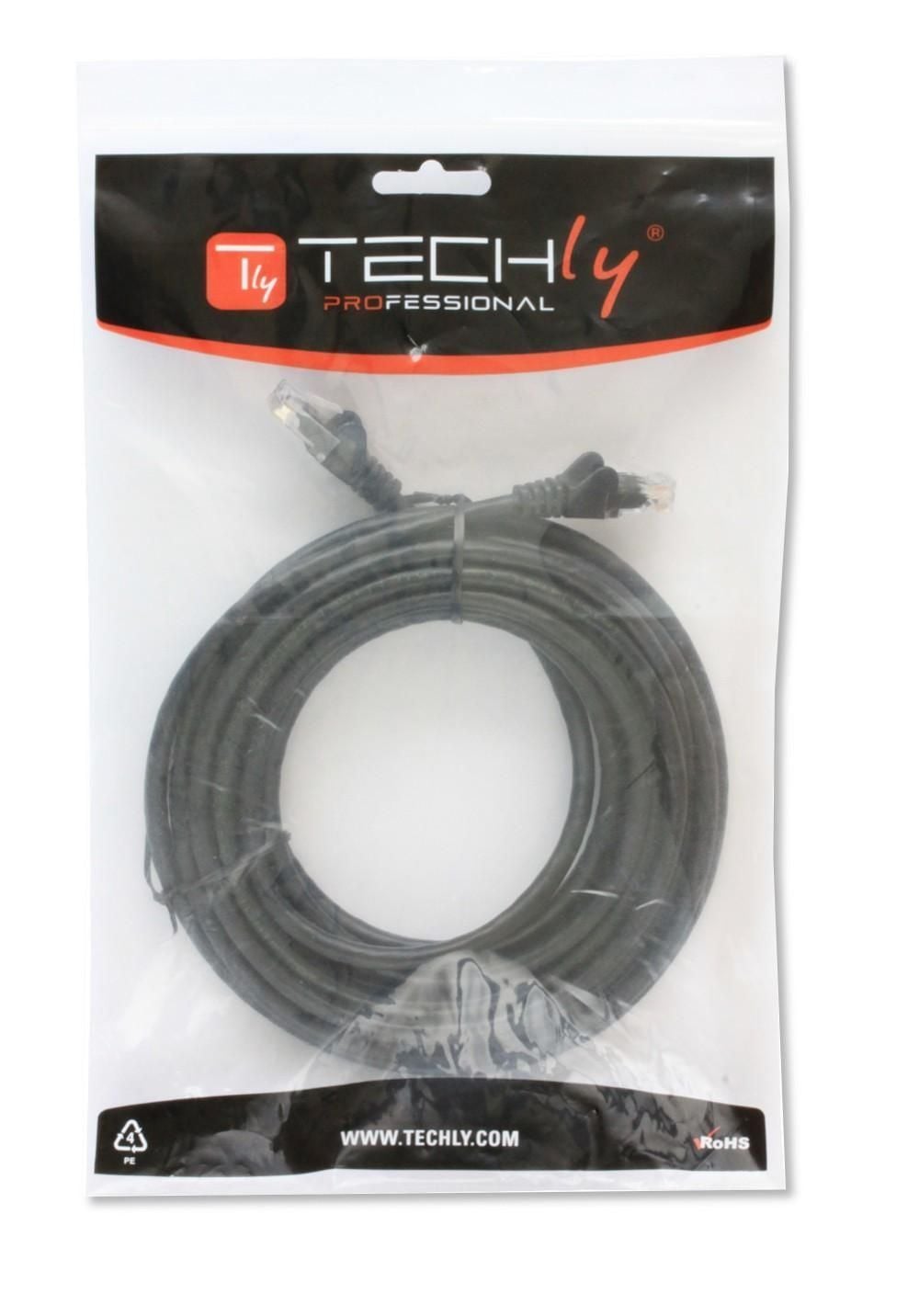 Cavo di rete Patch in CCA Cat6 Nero UTP 20m - Techly Professional ICOC CCA6U-200-BKT
