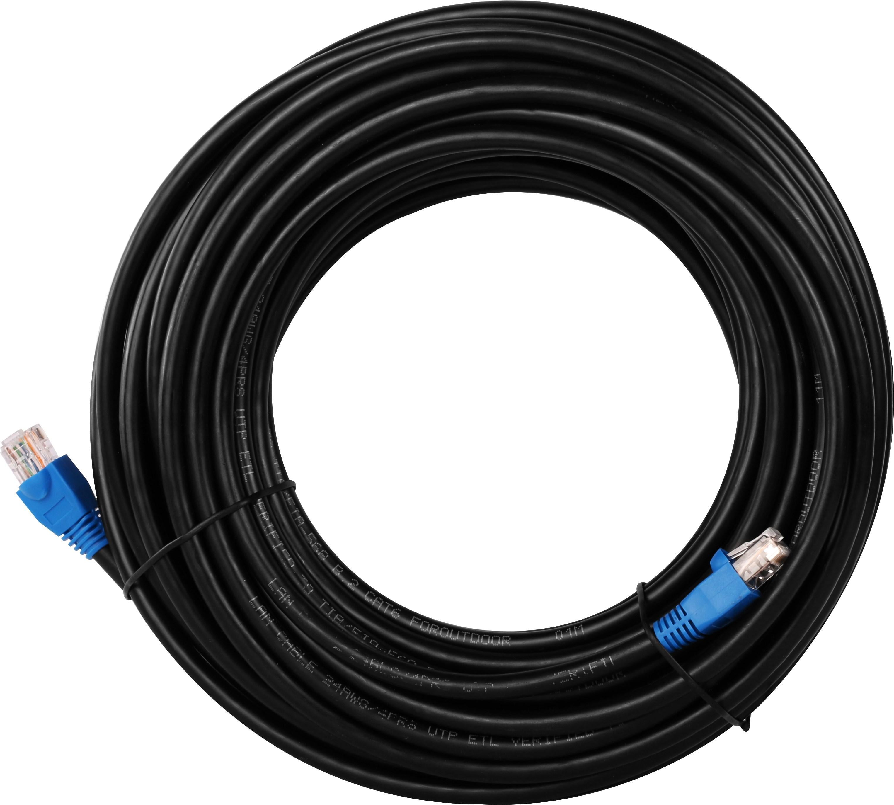 Matassa U/UTP Cavo Patch Cat6 CCA 60m da Esterno Nero/Blu - Goobay ICOC CCA6U-600-EXB