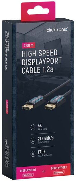 Cavo DisplayPort M/M 2m - Clicktronic ICOC CLC-DP-020