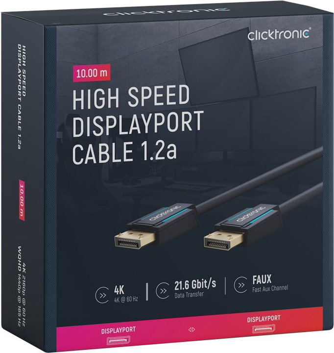 Cavo DisplayPort M/M 10m - Clicktronic ICOC CLC-DP-100