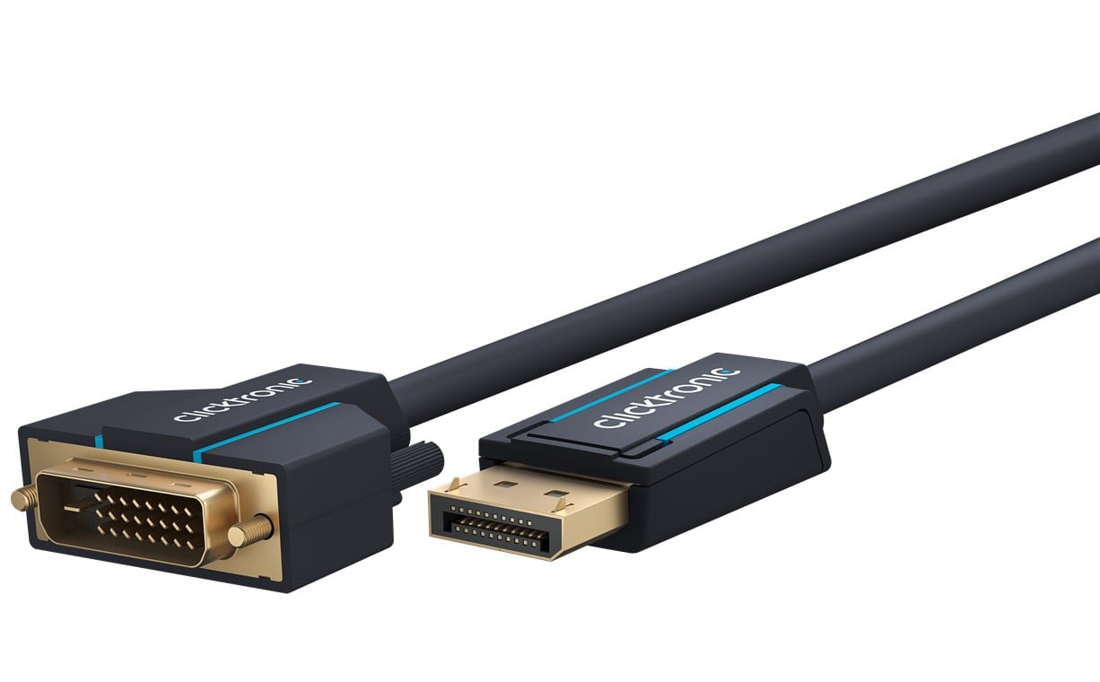 Cavo Monitor DisplayPort Maschio a DVI-D Maschio 3m Blu - Clicktronic ICOC CLC-DSP-030