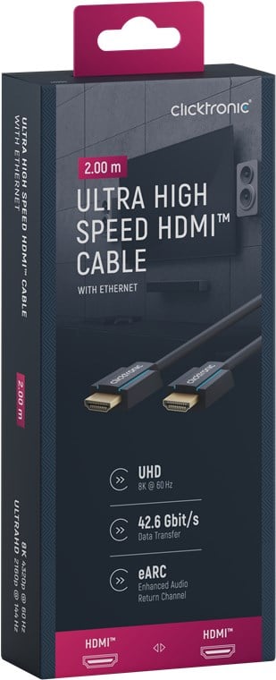 HDMI Ultra High Speed cable 2 m eARC 8 K - Clicktronic ICOC CLC-H 8 K- 020