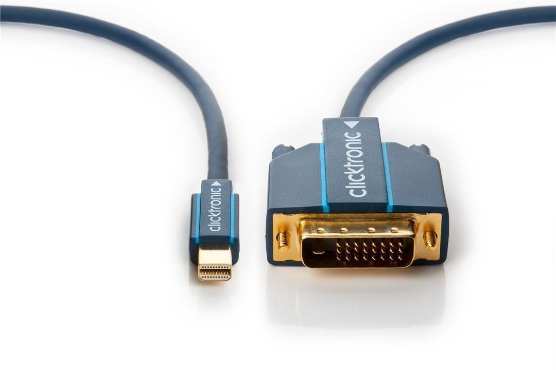 Cavo Mini DisplayPort (Thunderbolt) a DVI-D 24+1 2m Alta Qualità - Clicktronic ICOC CLC-MDPDV-020