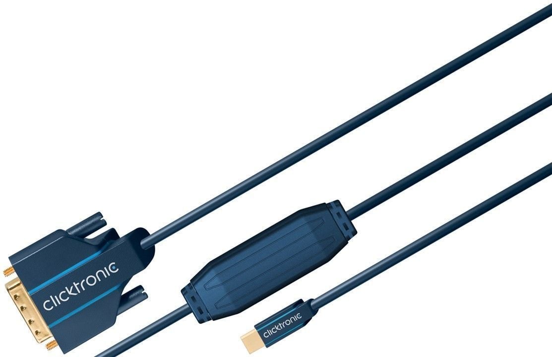 Cavo Mini DisplayPort (Thunderbolt) a DVI-D 24+1 2m Alta Qualità - Clicktronic ICOC CLC-MDPDV-020