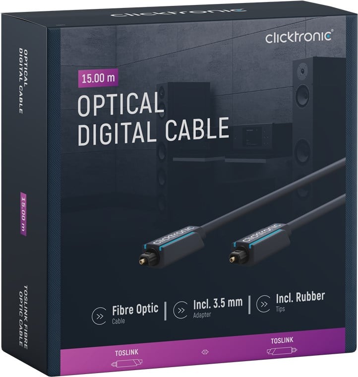 Cavo ottico digitale audio Toslink/Toslink 2m - Clicktronic ICOC CLC-T-020