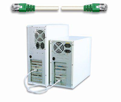Cavo di rete Patch Cross in Rame Cat5e Verde/Grigio SF/UTP 0,3m - Intellinet ICOC CROSS-003