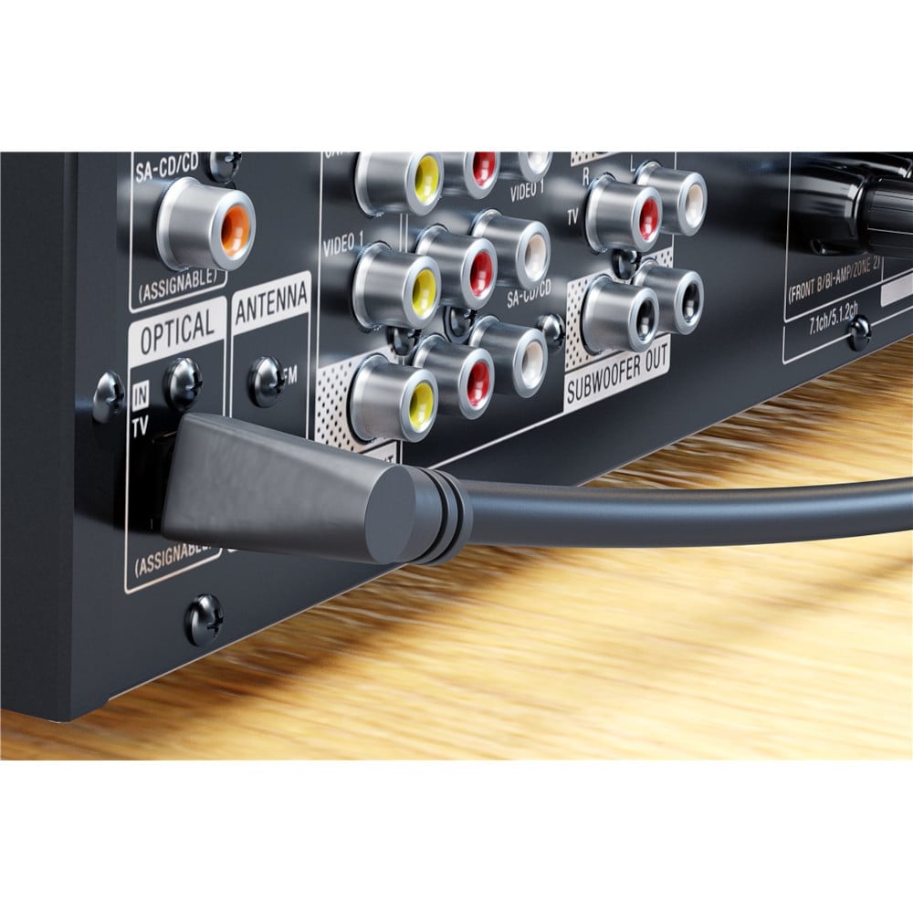 Cavo di Collegamento Audio Digitale Toslink Angolato e Girevole M/M 1m - Goobay ICOC DAC-301R9