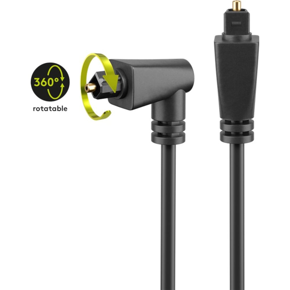 Cavo di Collegamento Audio Digitale Toslink Angolato e Girevole M/M 2m - Goobay ICOC DAC-310R9
