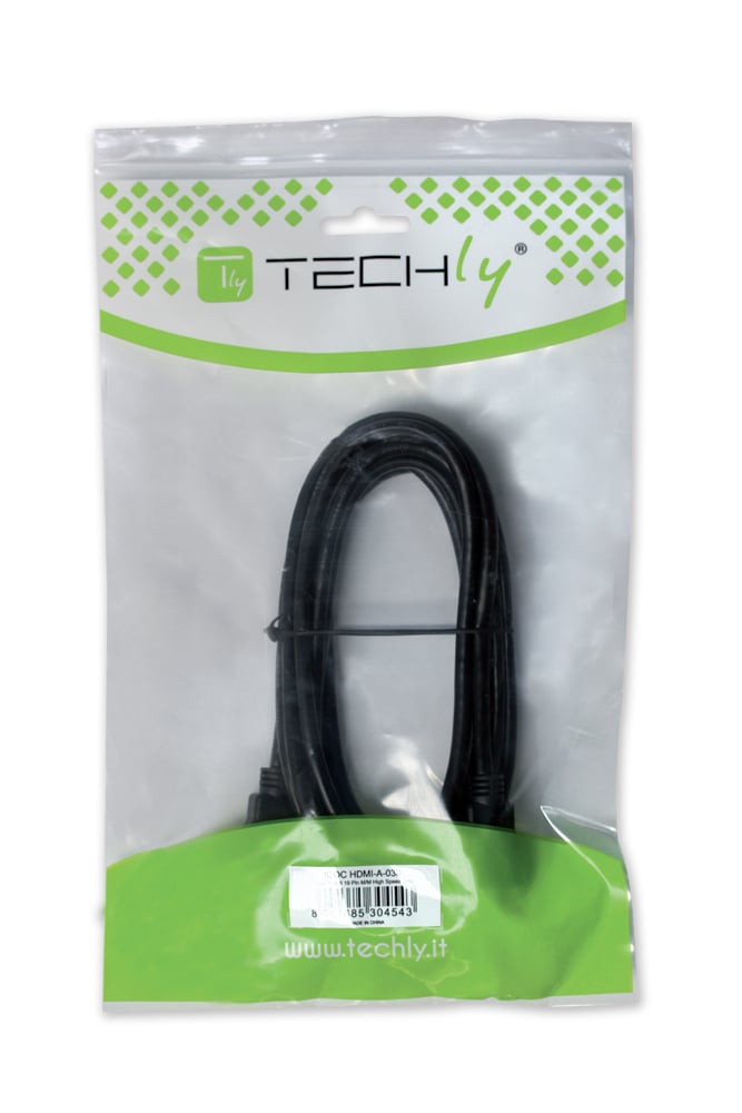 Cavo Audio/Video DisplayPort 1.4 Certificato DP++ 8K M/M 0,5m Nero - Techly ICOC DSP-A14-005