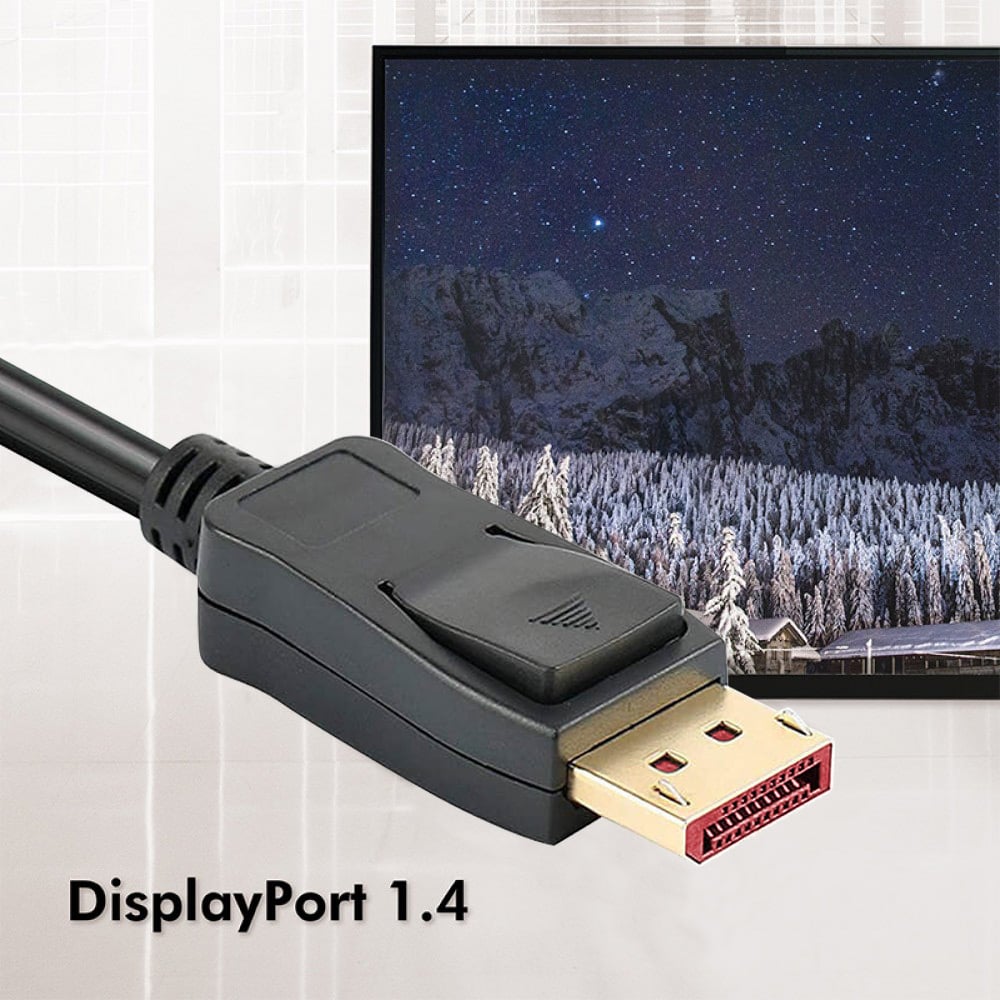 Cavo Audio/Video DisplayPort 8K M/M 1m Nero - Techly ICOC DSP-A14-010NT