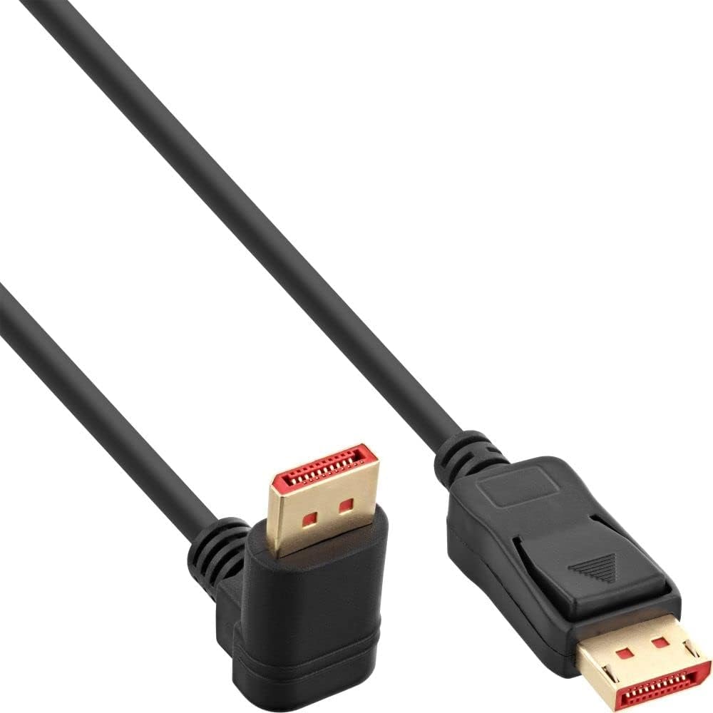 Cavo Audio/Video DisplayPort 1.4 8K M/M Angolato 90° 1m Nero - Techly ICOC DSP-A14-010NT9