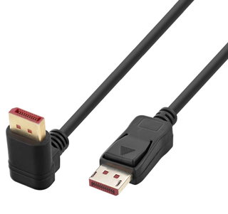 Cavo DisplayPort 1.4 8K M/M Angolato 90° 3m Nero - Techly ICOC DSP-A14-030NT9