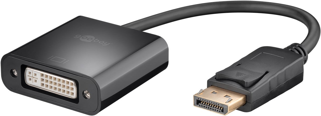 Cavo Monitor DisplayPort Maschio a DVI-D Femmina 20 cm Nero - Goobay ICOC DSP-C-002F