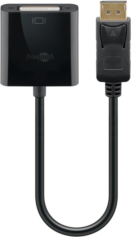Cavo Monitor DisplayPort Maschio a DVI-D Femmina 20 cm Nero - Goobay ICOC DSP-C-002F