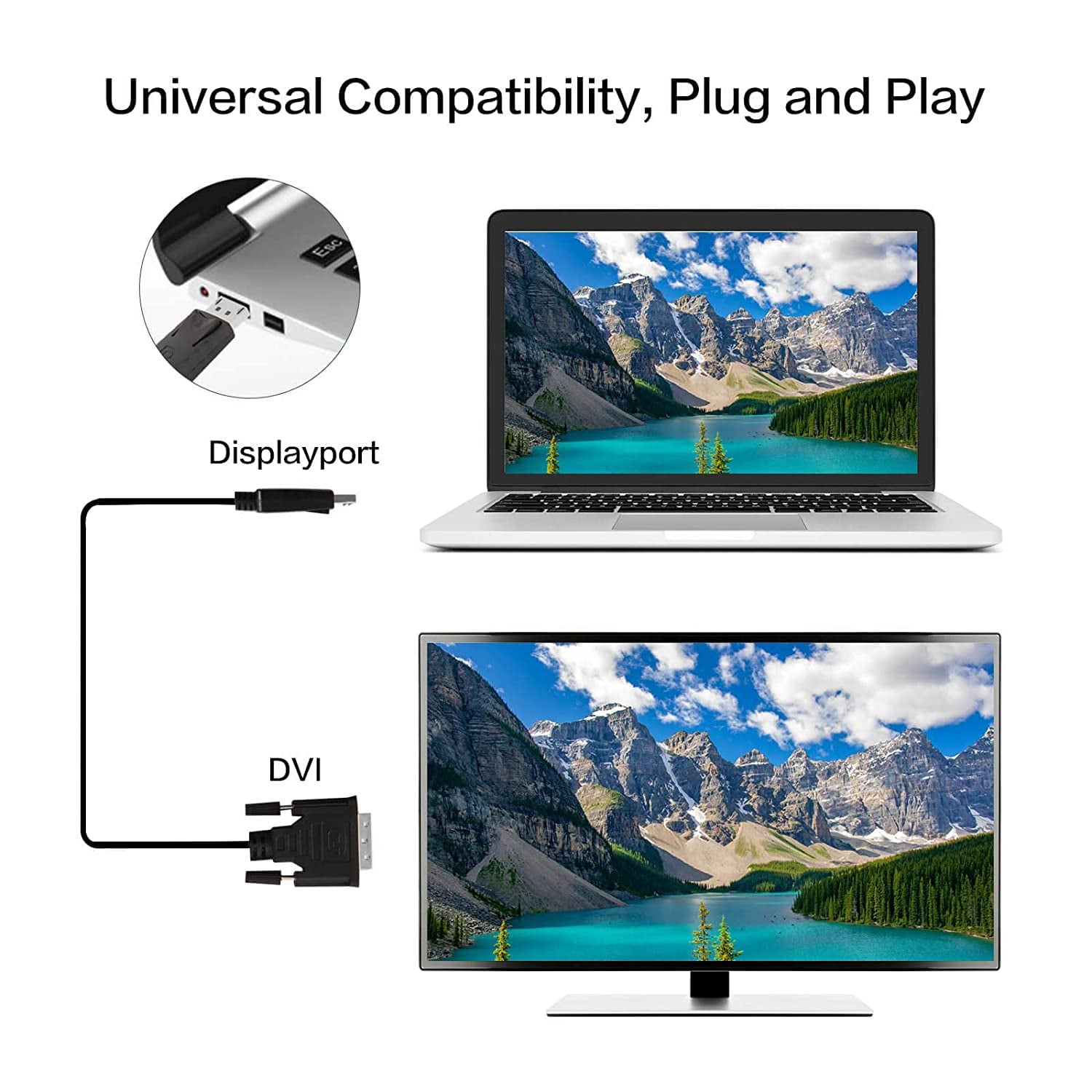 Cavo Monitor DisplayPort a DVI 3m - Techly ICOC DSP-C-030