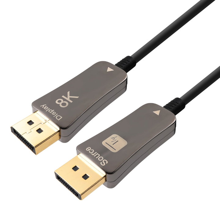 Cavo Ottico Attivo DisplayPort 1.4 AOC 8K@60Hz 32.4 Gbps Connettori a Scatto 10m - Techly ICOC DSP-HY-010