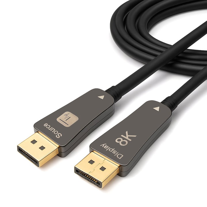Cavo Ottico Attivo DisplayPort 1.4 AOC 8K@60Hz 32.4 Gbps Connettori a Scatto 30m - Techly ICOC DSP-HY-030