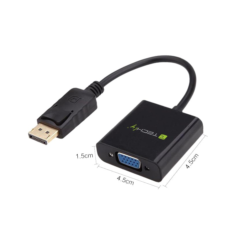 Convertitore da DisplayPort v1.2 a VGA 15 cm - Techly ICOC DSP-V-001