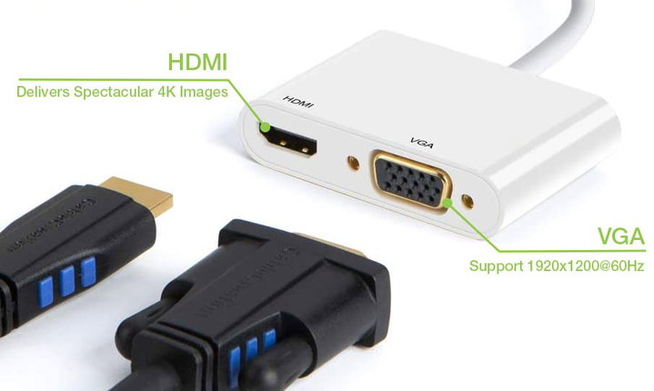 DisplayPort adapter to HDMI/VGA 4 K 60 Hz - Techly ICOC DSP-VH 1220