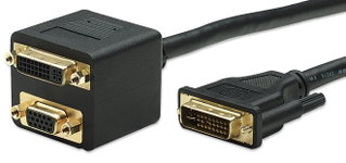 DVI-I VGA splitter cable adapter - Goobay ICOC DVI- 735