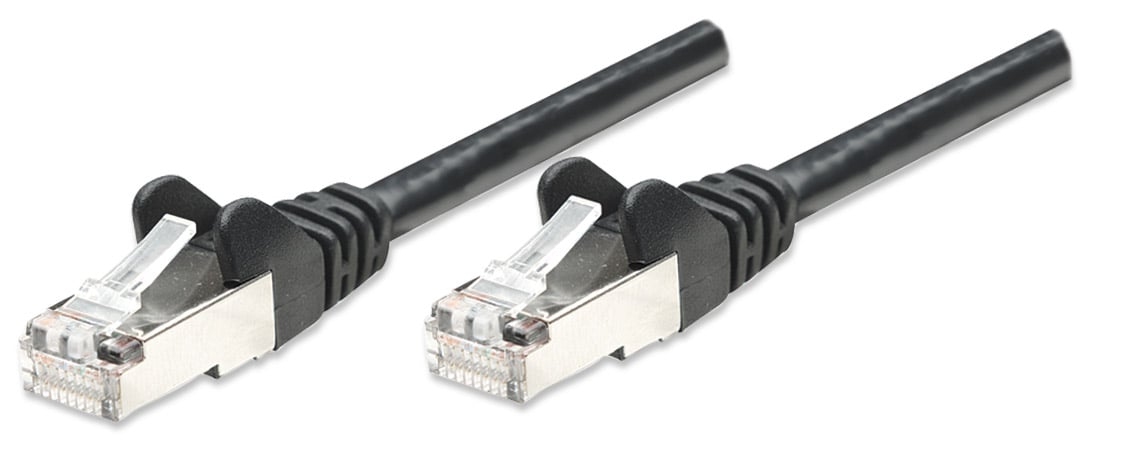 Cavo di rete Patch in Rame Schermato Cat5e Nero F/UTP 0,5m - Intellinet ICOC F5E-005-BK