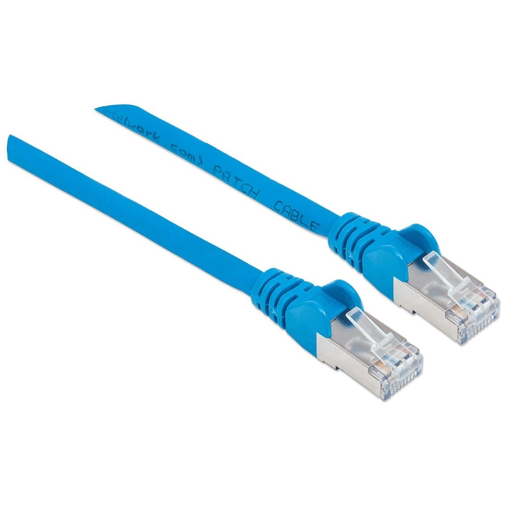 Cavo di rete Patch in Rame Schermato Cat5e Blu F/UTP 1m - Intellinet ICOC F5E-010-BL