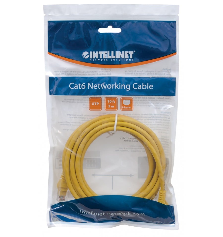 Cavo di rete Patch in Rame Schermato Cat5e Giallo F/UTP 1m - Intellinet ICOC F5E-010-YE