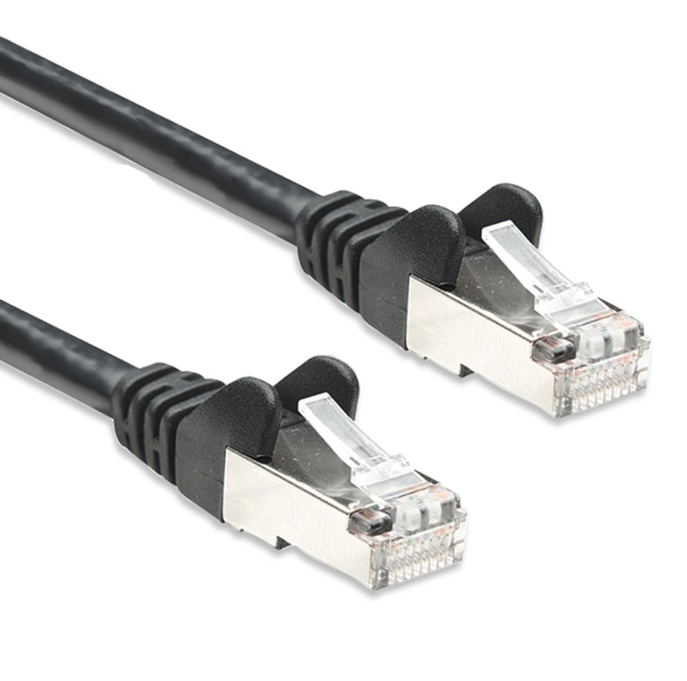 Cavo di rete Patch in Rame Schermato Cat5e Nero F/UTP 2m - Intellinet ICOC F5E-020-BK