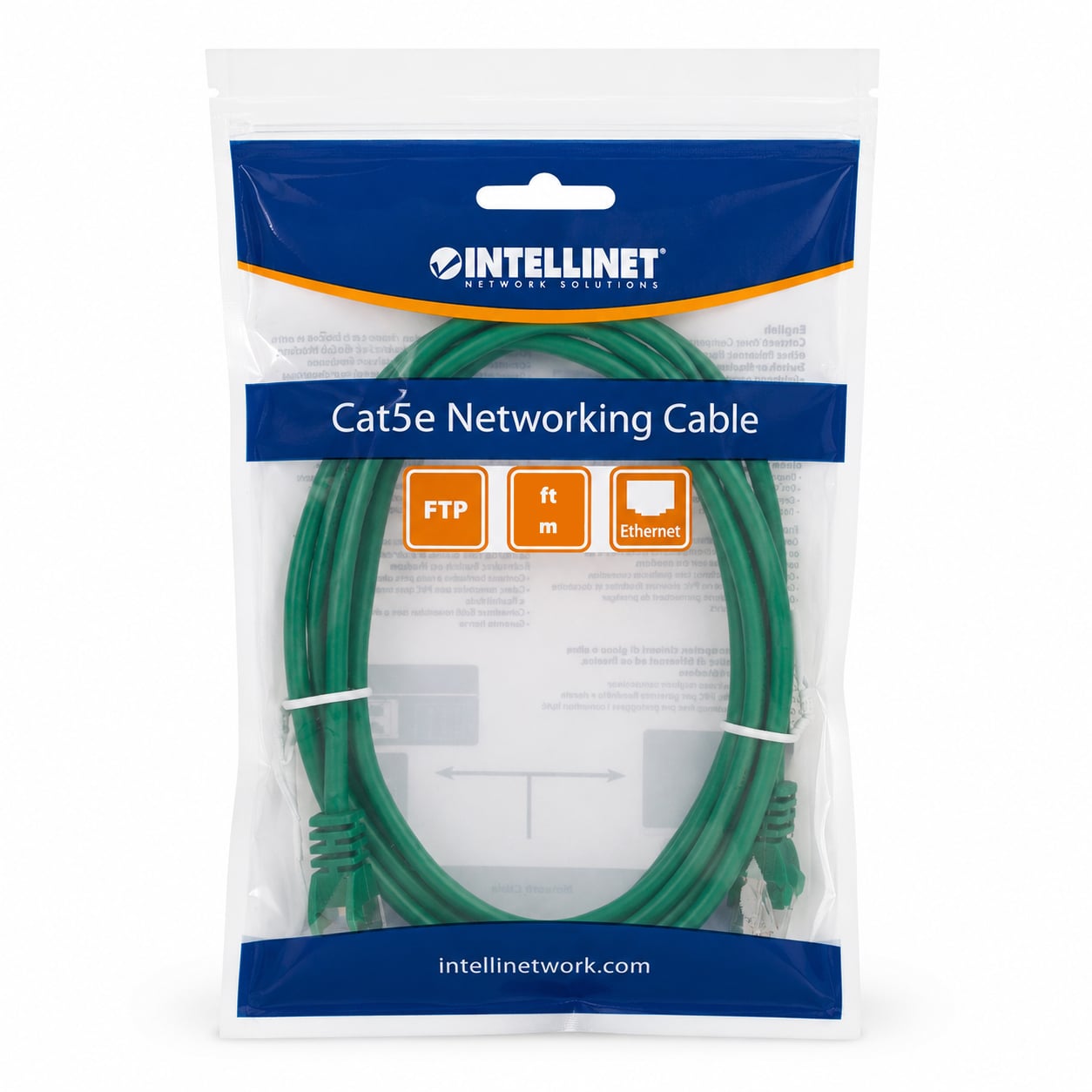 Cavo di rete Patch in Rame Schermato Cat5e Verde FTP 2m - Intellinet ICOC F5E-020-GREE