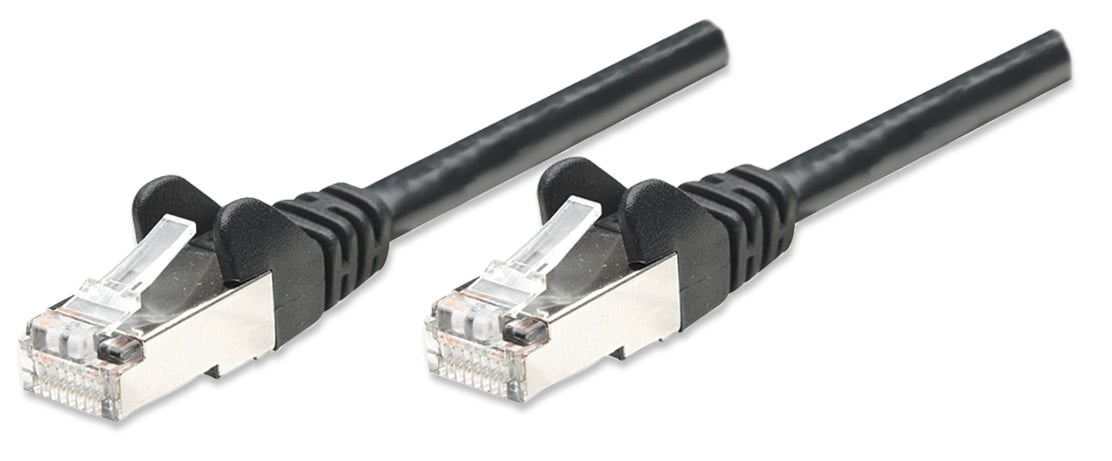 Cavo di rete Patch in Rame Schermato Cat5e Nero F/UTP 3m - Intellinet ICOC F5E-030-BK